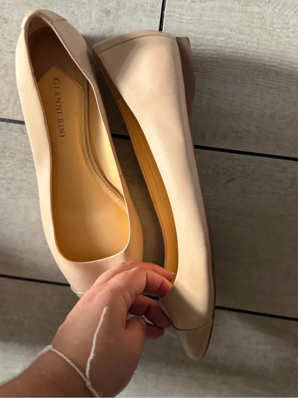 Gianni Bini Blush Nude Pointed-Toe Flats